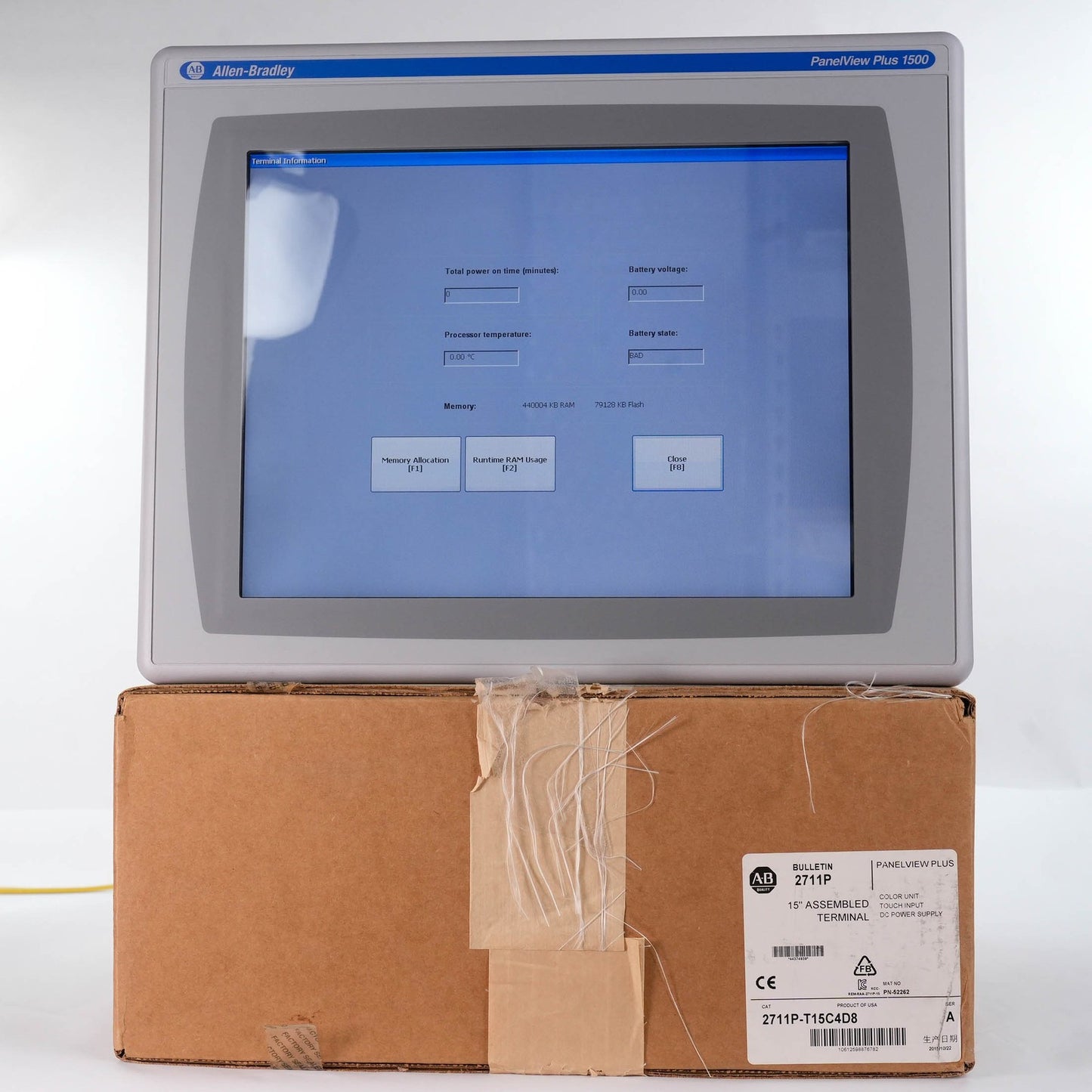 Allen Bradley 2711P-T15C4D8 Ser A PanelView Plus 6 1500 2711PT15C4D8 Open Box