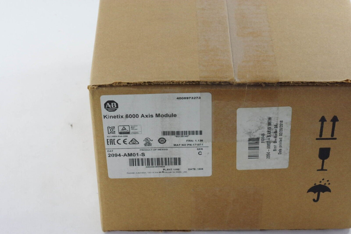 Allen Bradley 2094-AM01-S /C Axis Module Kinetix 6000 Ser C - Sealed Surplus