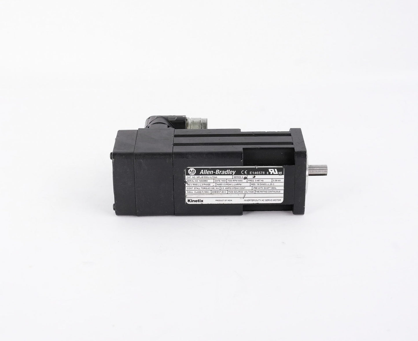 Allen Bradley MPL-B1530U-VJ72AA /A Servo Motor 3-Phase 7000RPM 460V 0.39kW
