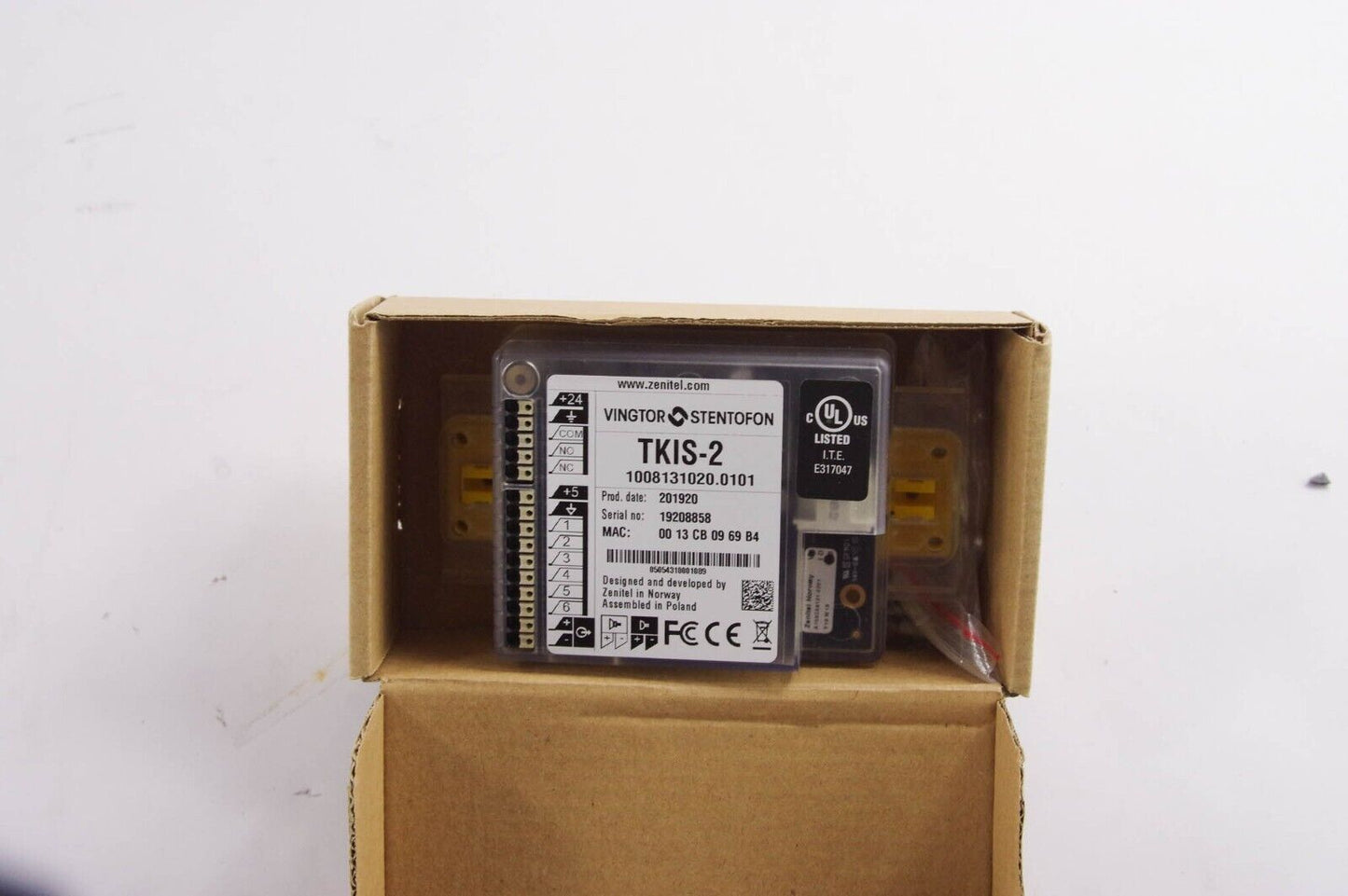 Zenitel Vingtor Stentofon TKIS-2 / TKIS2 1008131020.0101 VoIP Intercom Module