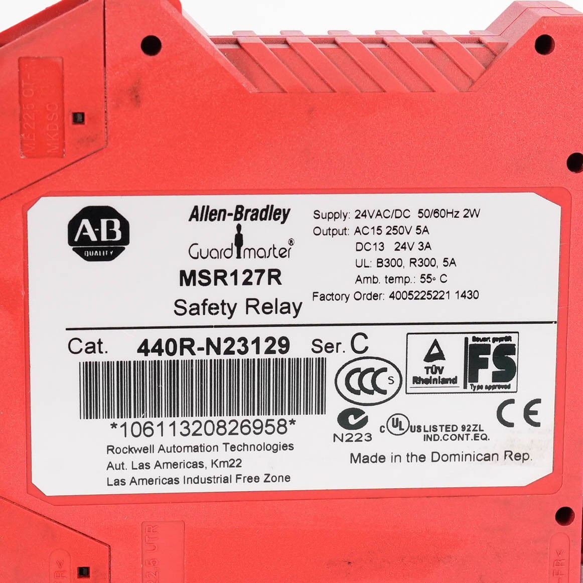 Allen Bradley 440R-N23129 Guardmaster GSR SI Safety Relay 24V DC 440RN23129