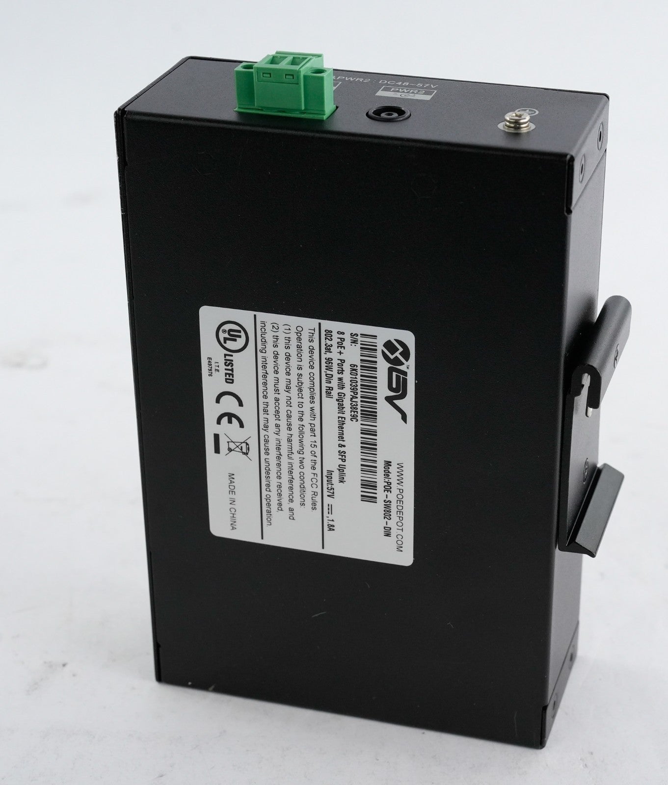 POE-SW802-DIN 8 Ports PoE + Ports with Gigabit Ethernet & SFP Uplink - Open Box