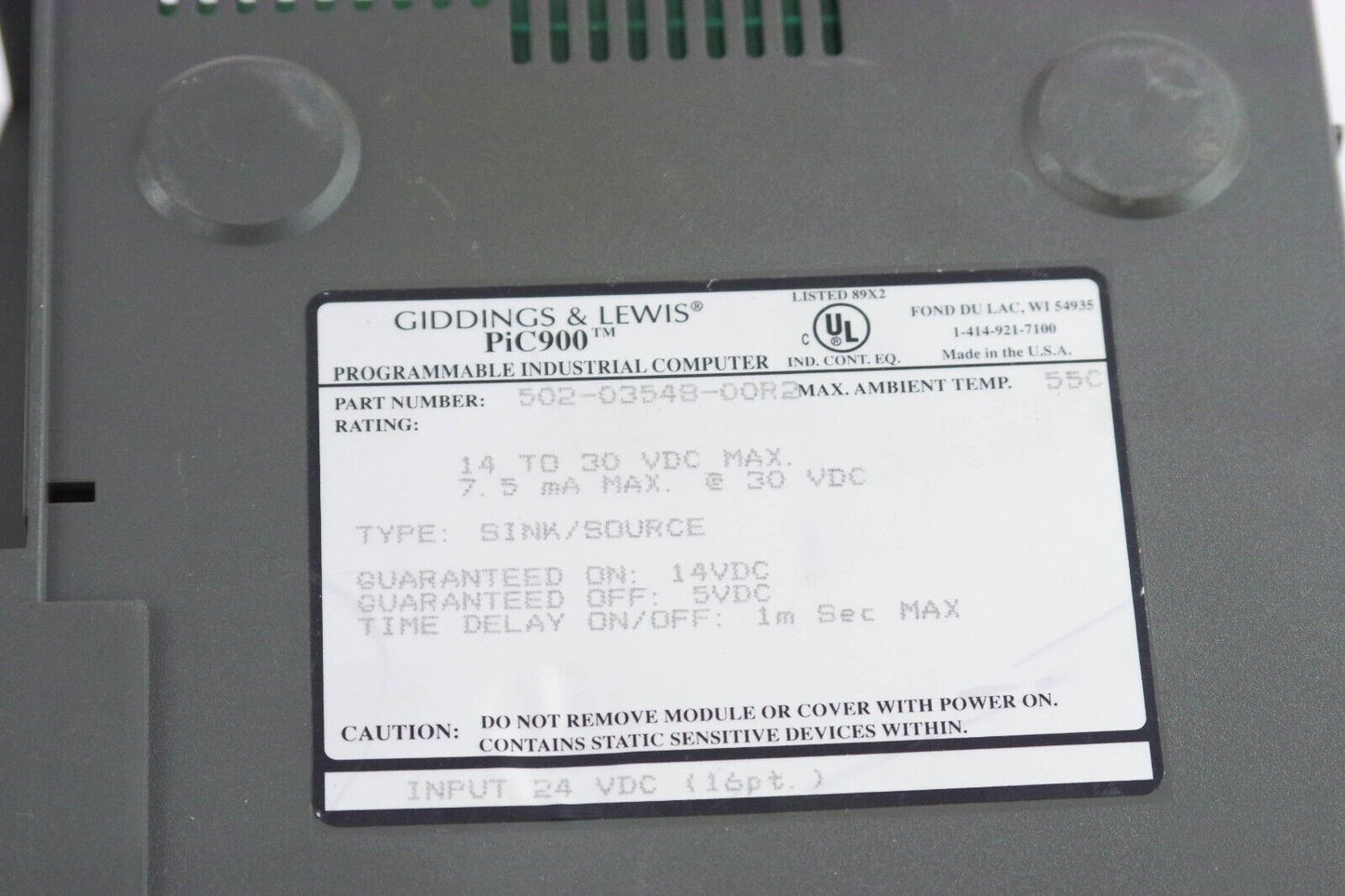 Giddings & Lewis 502-03548-00R2 Module PiC900