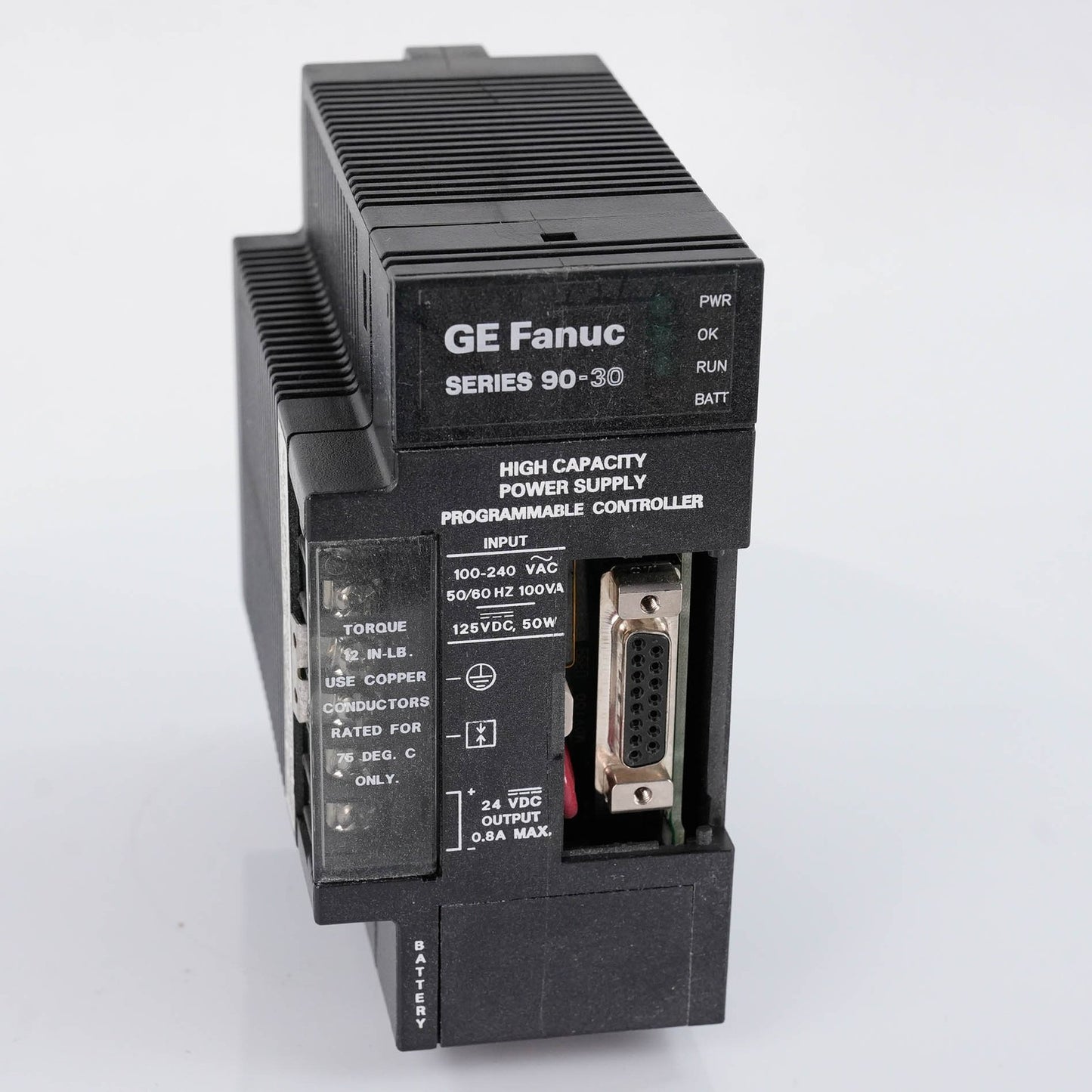 GE FANUC IC693PWR330C Series 90-30 PLC High Capacity Power Supply 120/240VAC 30W