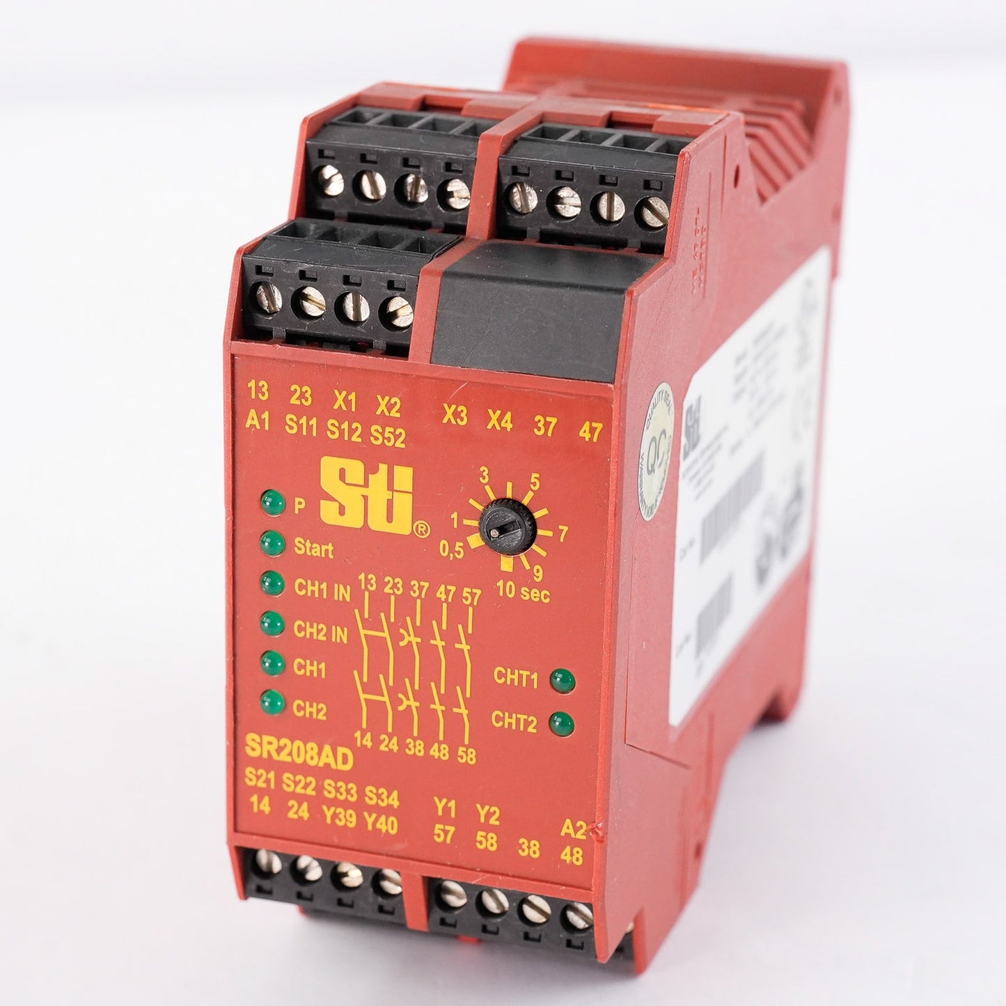 STI SR208AD01 Safety Relay 24VAC/DC 50/60Hz 250V 6A SR208AD01