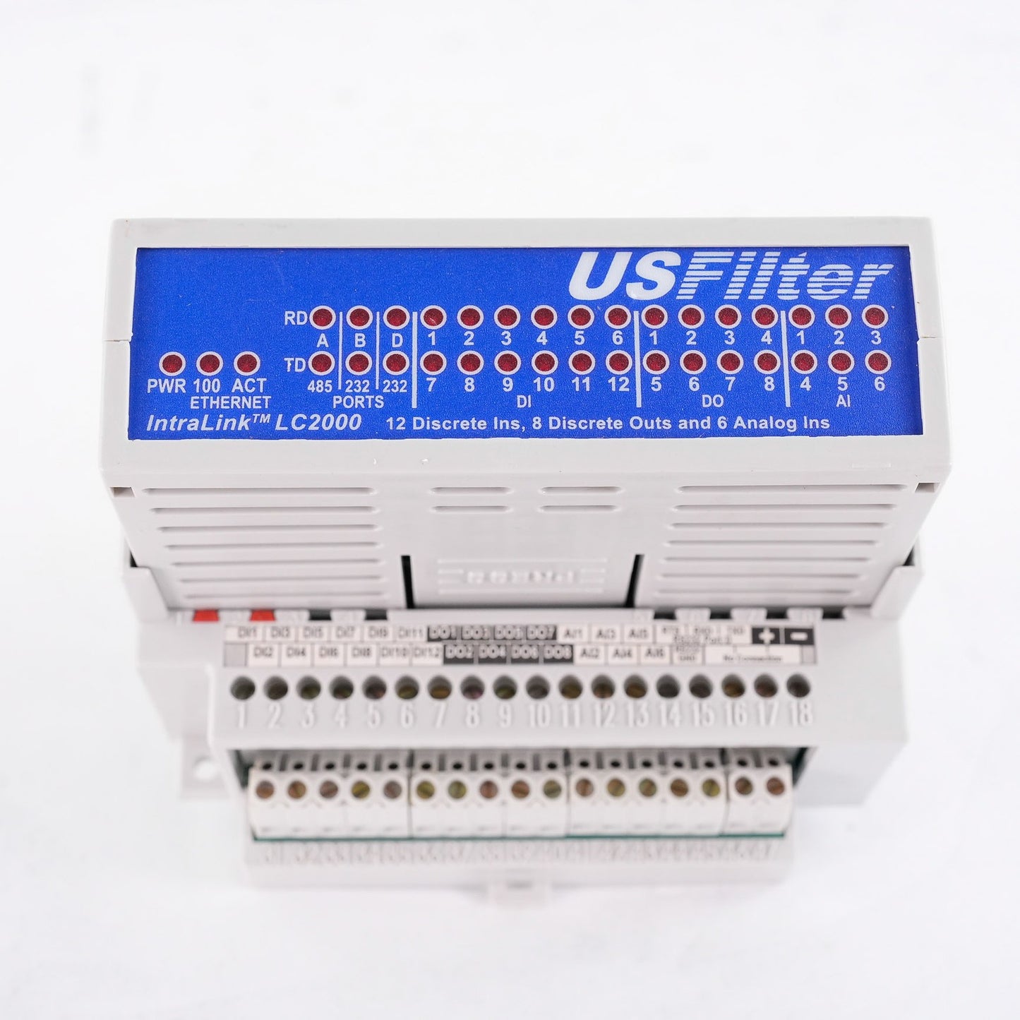 USFilter IntraLink LC2000 Control System Module PWR 100 ACT Ethernet