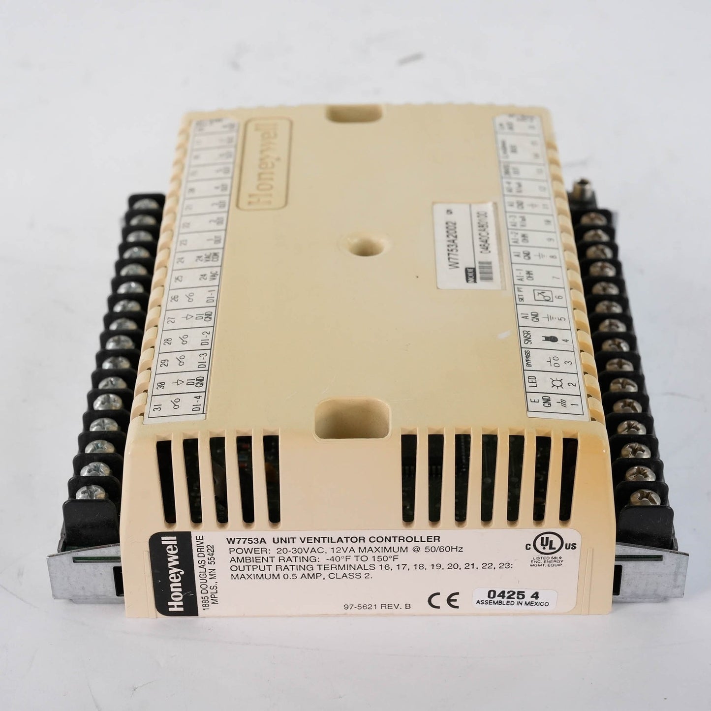 Honeywell W7753A Excel 10 Unit Ventilator Controller LonWorks 24 VAC W7753A1001