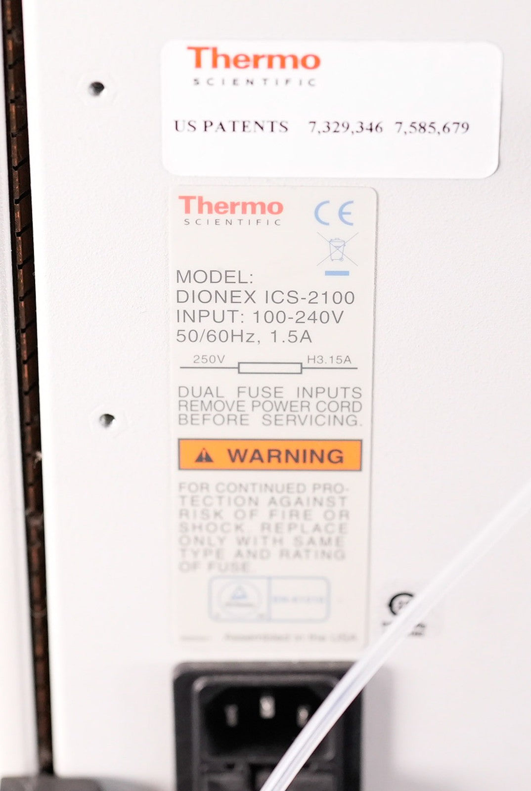 Thermo Scientific DIONEX ICS-2100 Chromatography System 100-240V 1.5A ICS2100