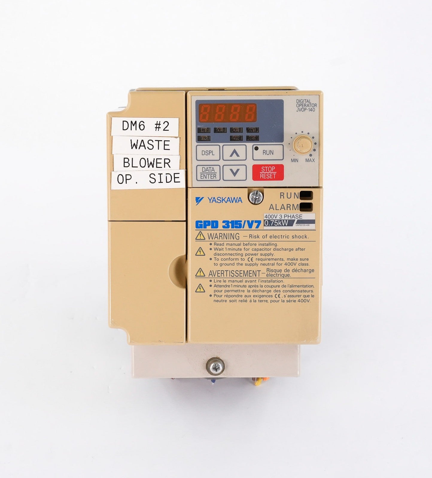 Yaskawa CIMR-V7AM40P7 AC Drive 460V 3-Phase 4.7A 50/60Hz CIMRV7AM40P7