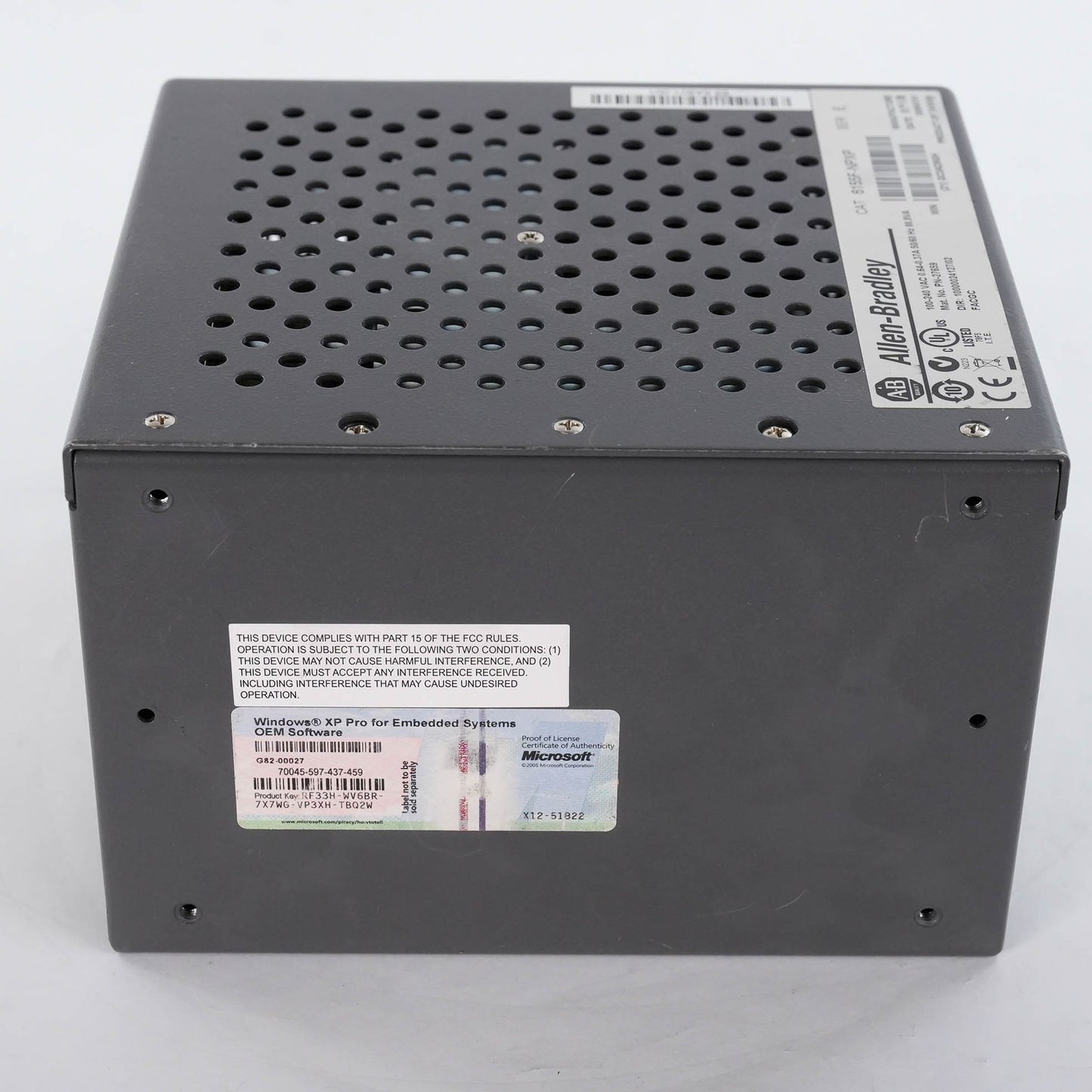 Allen Bradley 6155F-NPXP Ser E VersaView 700R Non-Display Industrial PC Computer