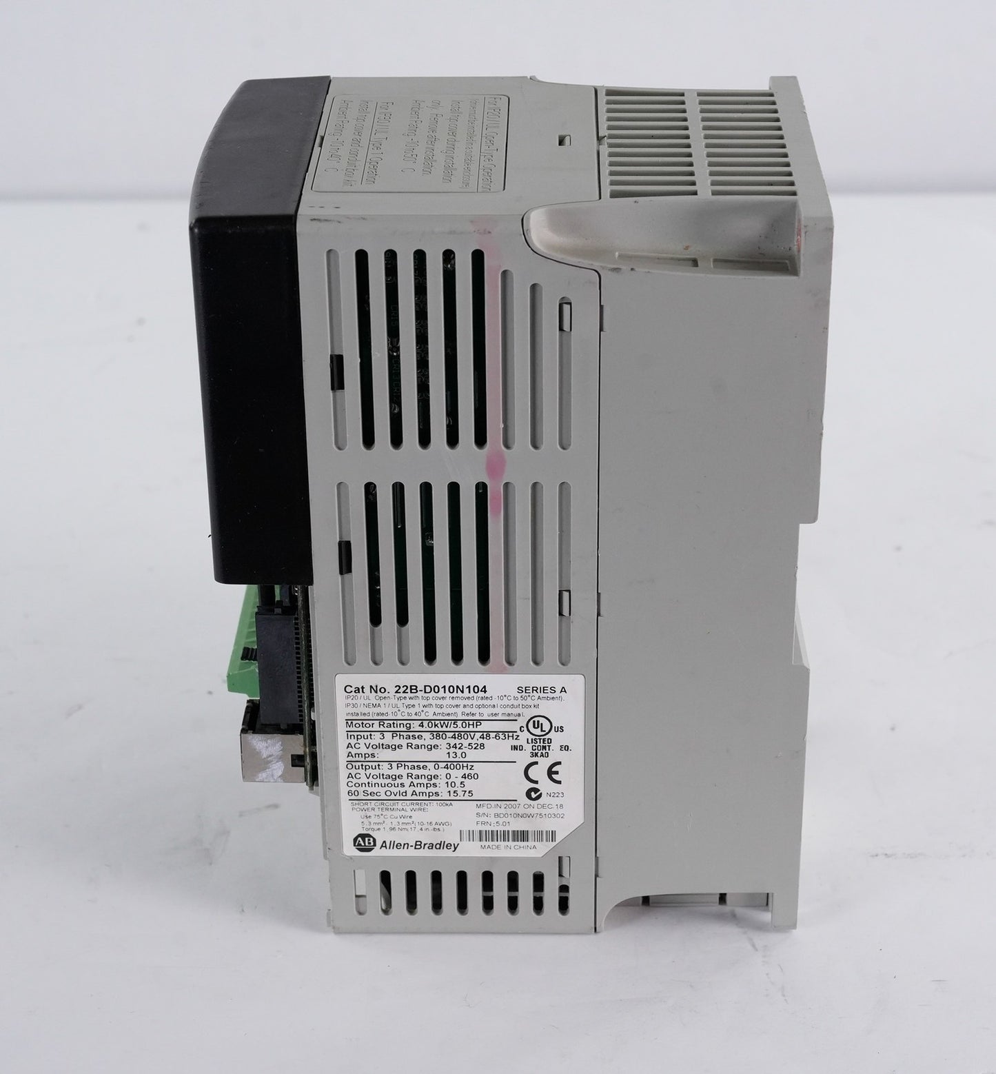Allen Bradley 22B-D010N104 /A Powerflex 40 5HP Frequency AC Drive 22BD010N104