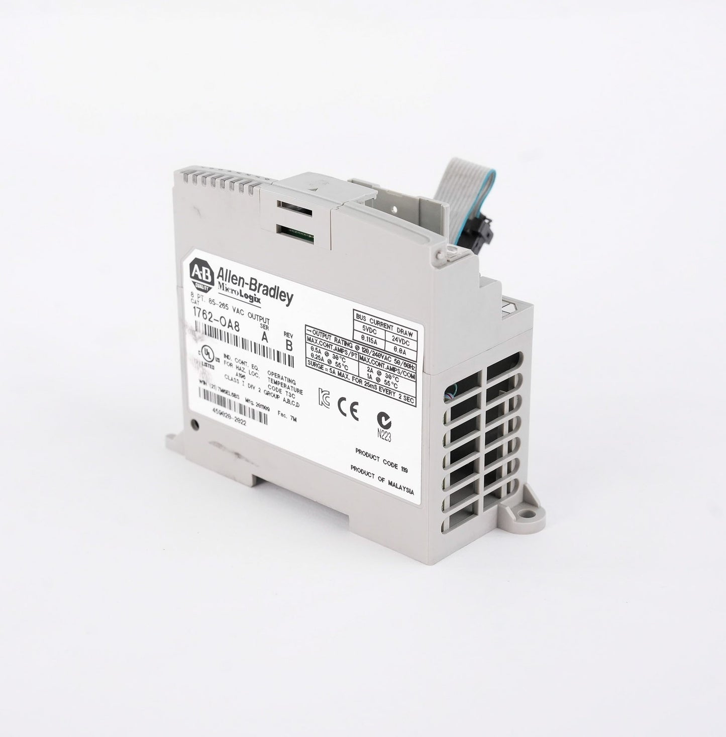 Allen Bradley 1762-OA8 /A Rev B MicroLogix 8 Point Output Module 1762OA8