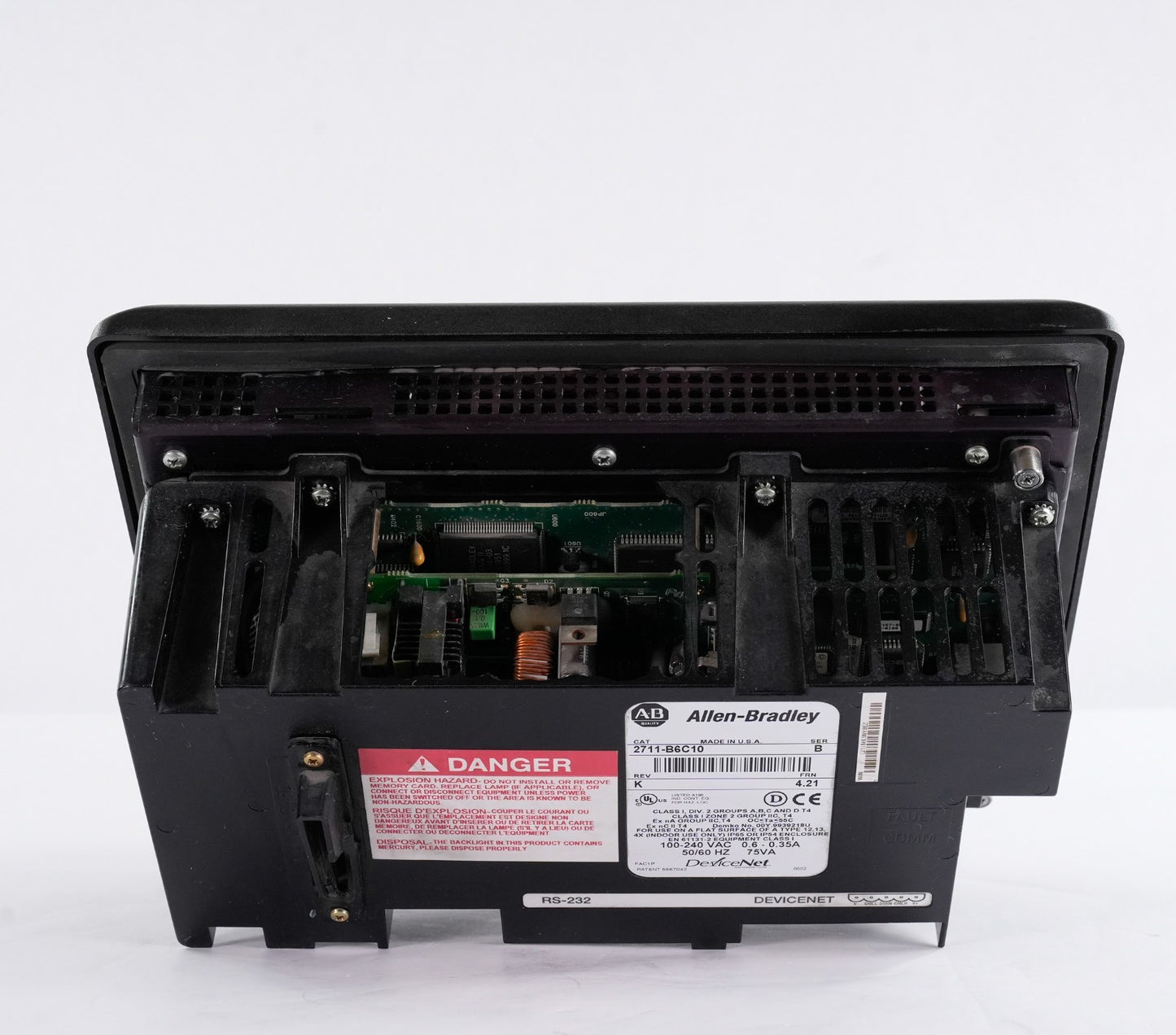 Allen Bradley 2711-B6C10 /B Rev K FRN 4.21 PanelView 600 Display Terminal