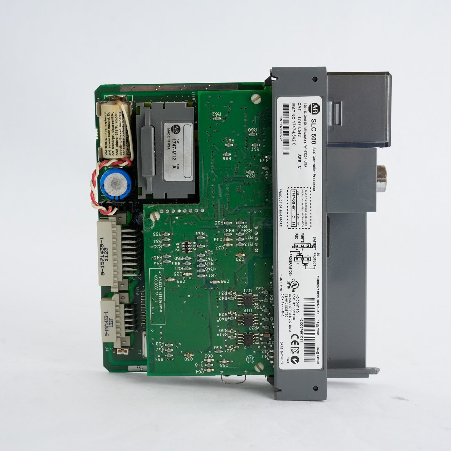 Allen Bradley 1747-L542 /C SLC 500 Processor Module OS401/C + 1747-M12/A