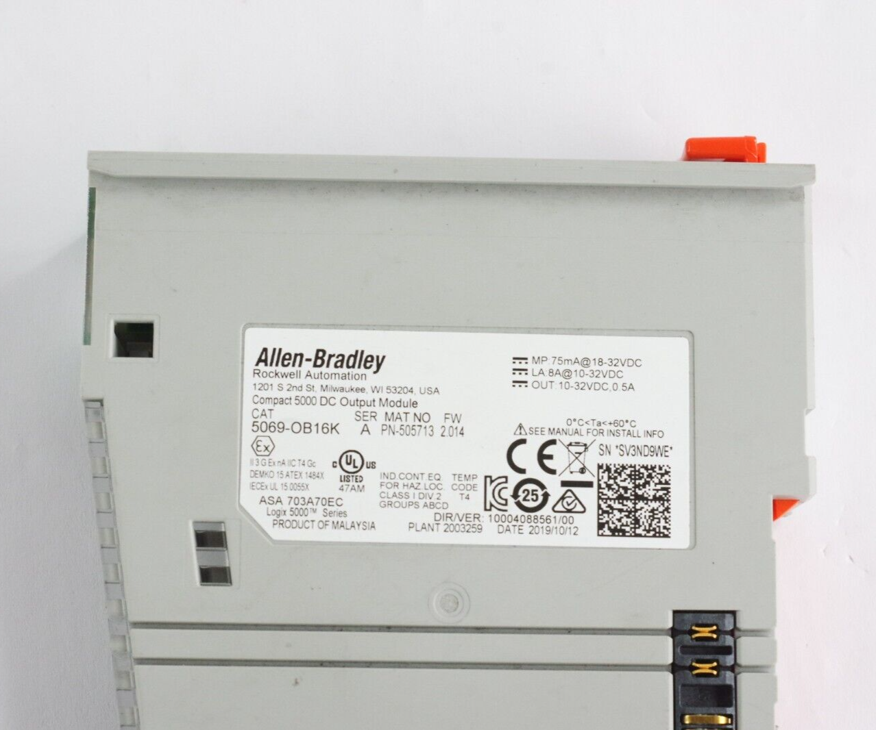 Allen Bradley 5069-OB16K Ser A Compact 5000 Digital 16pt Sourcing Output Module