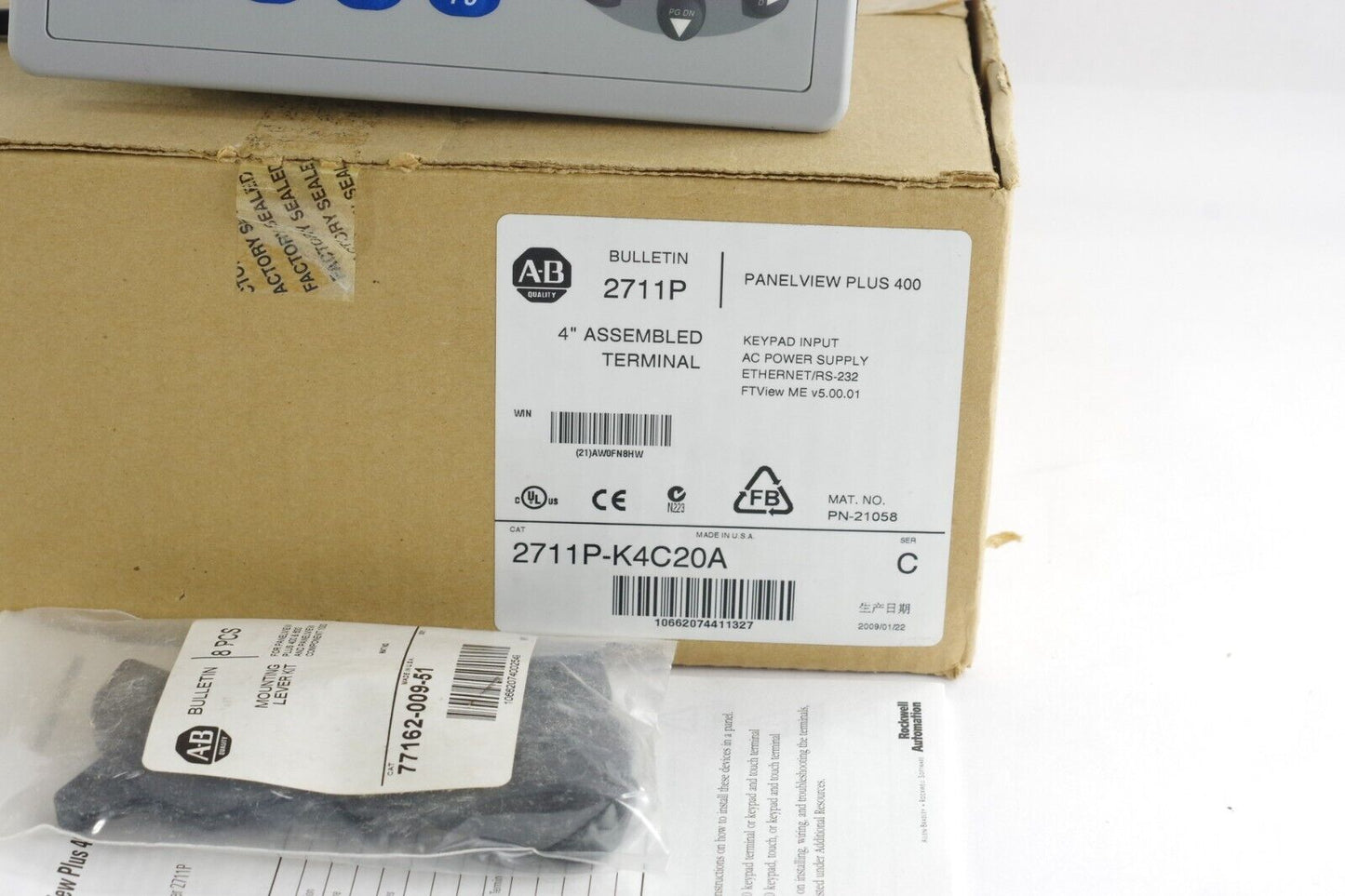 Allen Bradley PanelView Plus 400 2711P-K4C20A Ser C Color