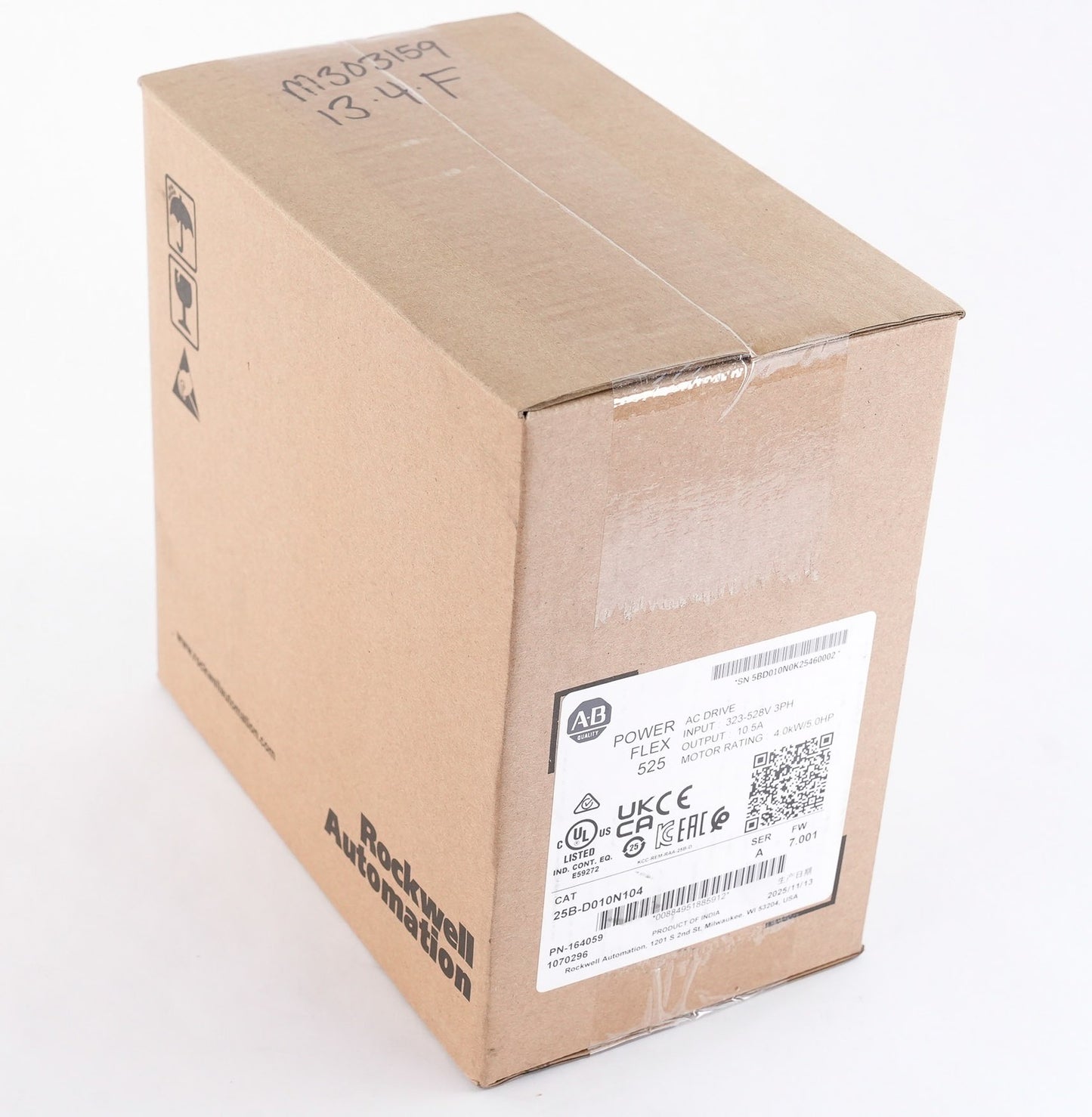 Allen Bradley 25B-D010N104 /A PowerFlex 525 AC Drive 10.5A - Sealed Surplus