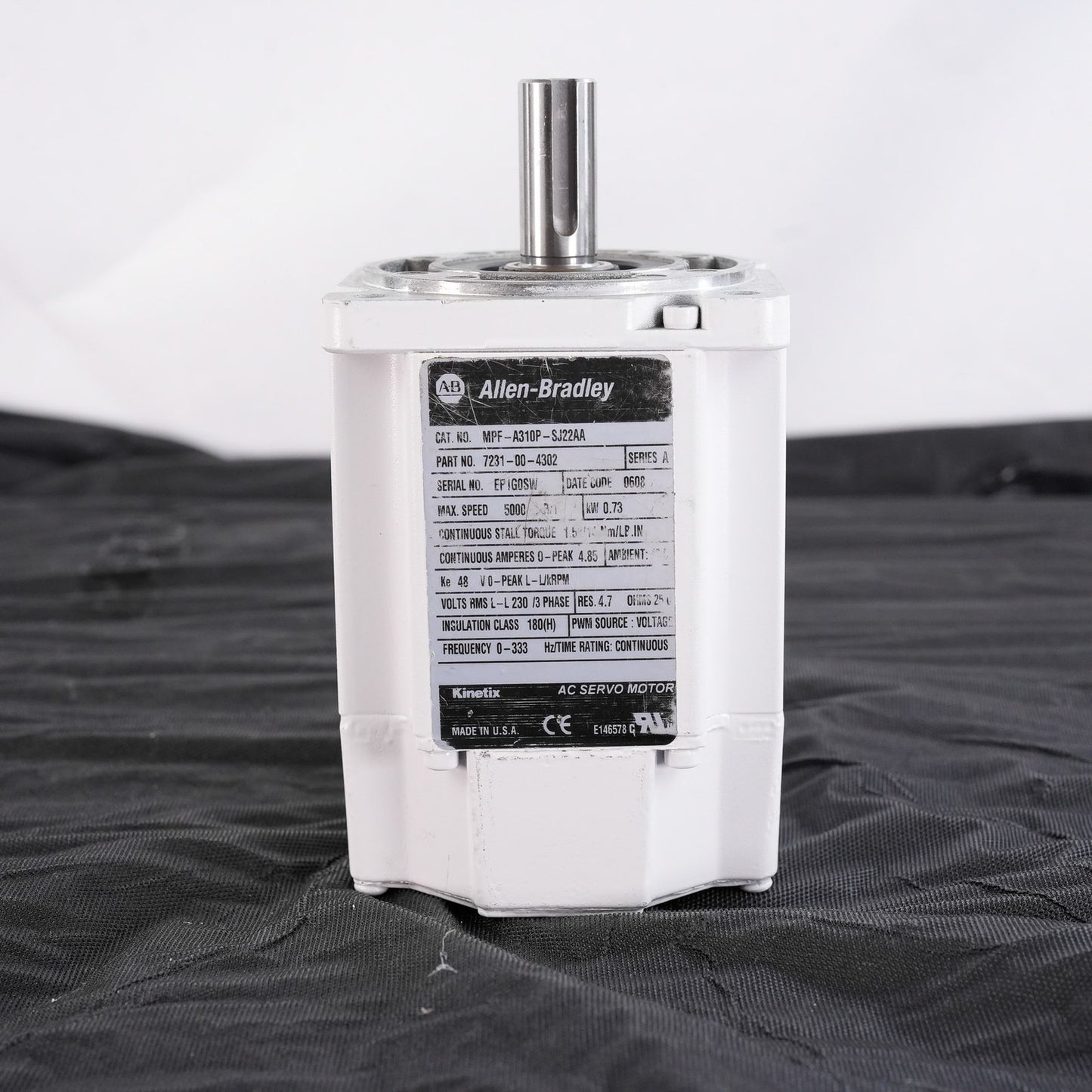 Allen Bradley MPF-A310P-SJ22AA /A Servo Motor 5000RPM 0.73kW MPFA310PSJ22AA