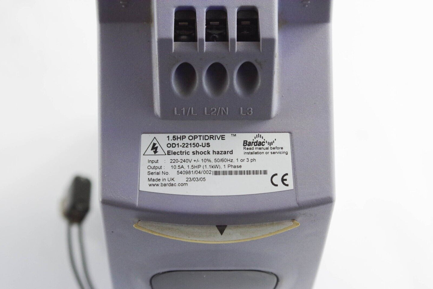 Invertek OD1-22150-US VFD 1.5HP 10.5A 200V-240V 1Ph (Pre ODE3-220105-1042-01)