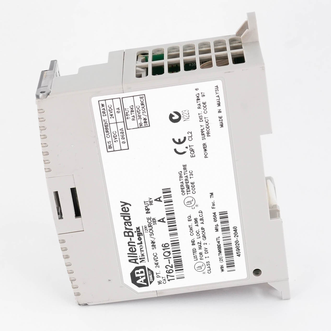 Allen Bradley 1762-IQ16 Ser A MicroLogix 16 Point 24VDC Sink Source Input