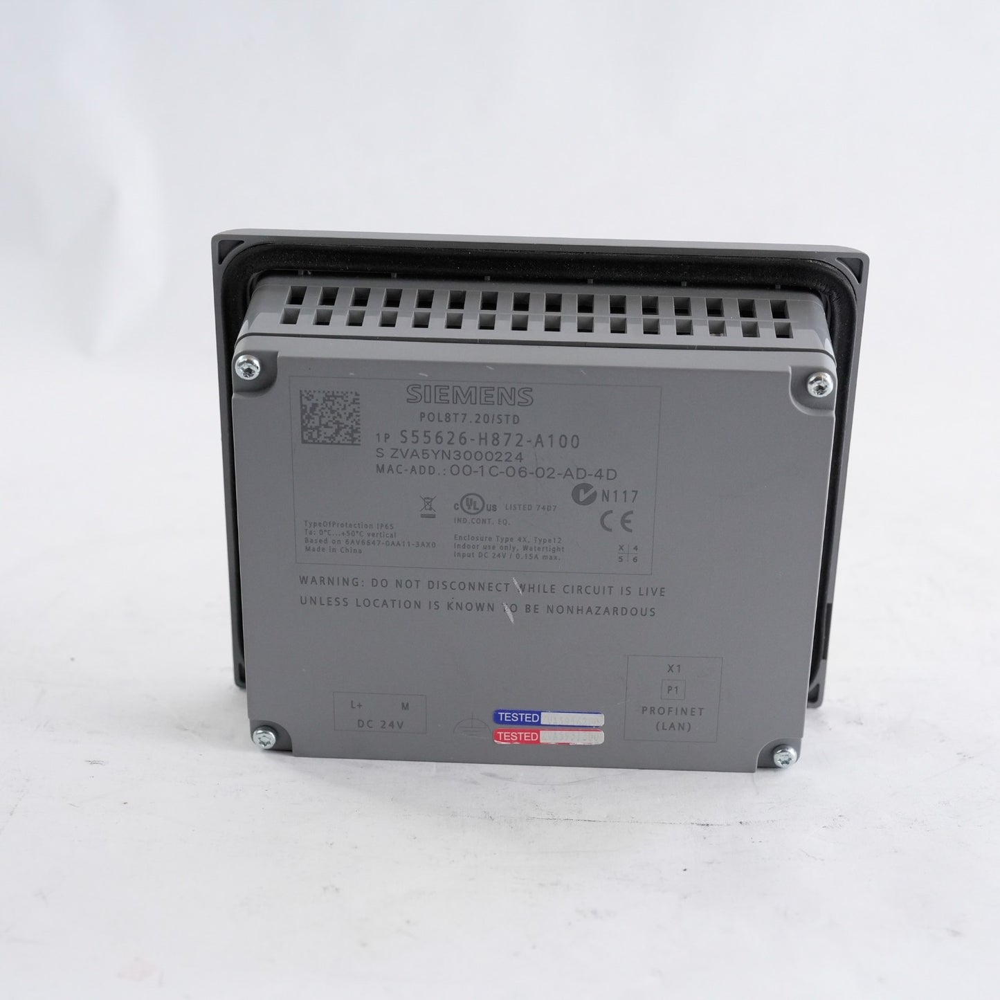 Simens POL8T7.20-STD S55626-H872-A100 Display Terminal S55626H872A100