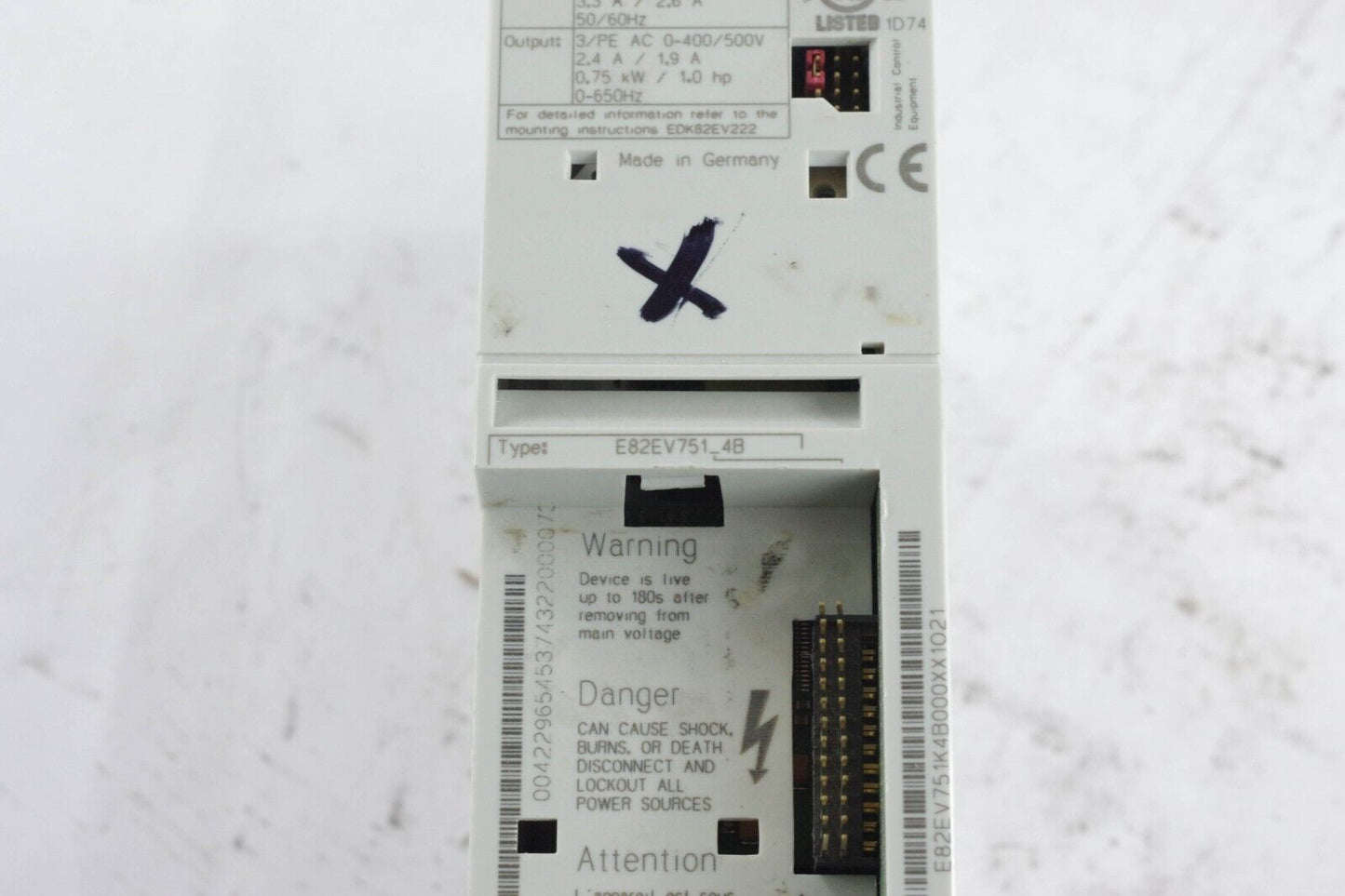 LENZE E82EV751-4B / E82EV7514B 1HP Ac Drive - For Parts Or Repair