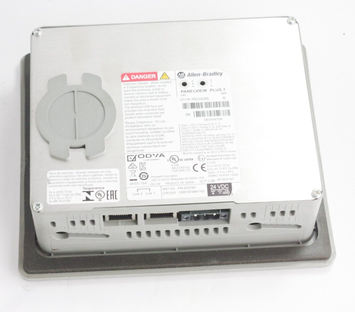 Allen Bradley 2711P-T6C22D8S Ser B Panelview Plus 7 Interface Terminal