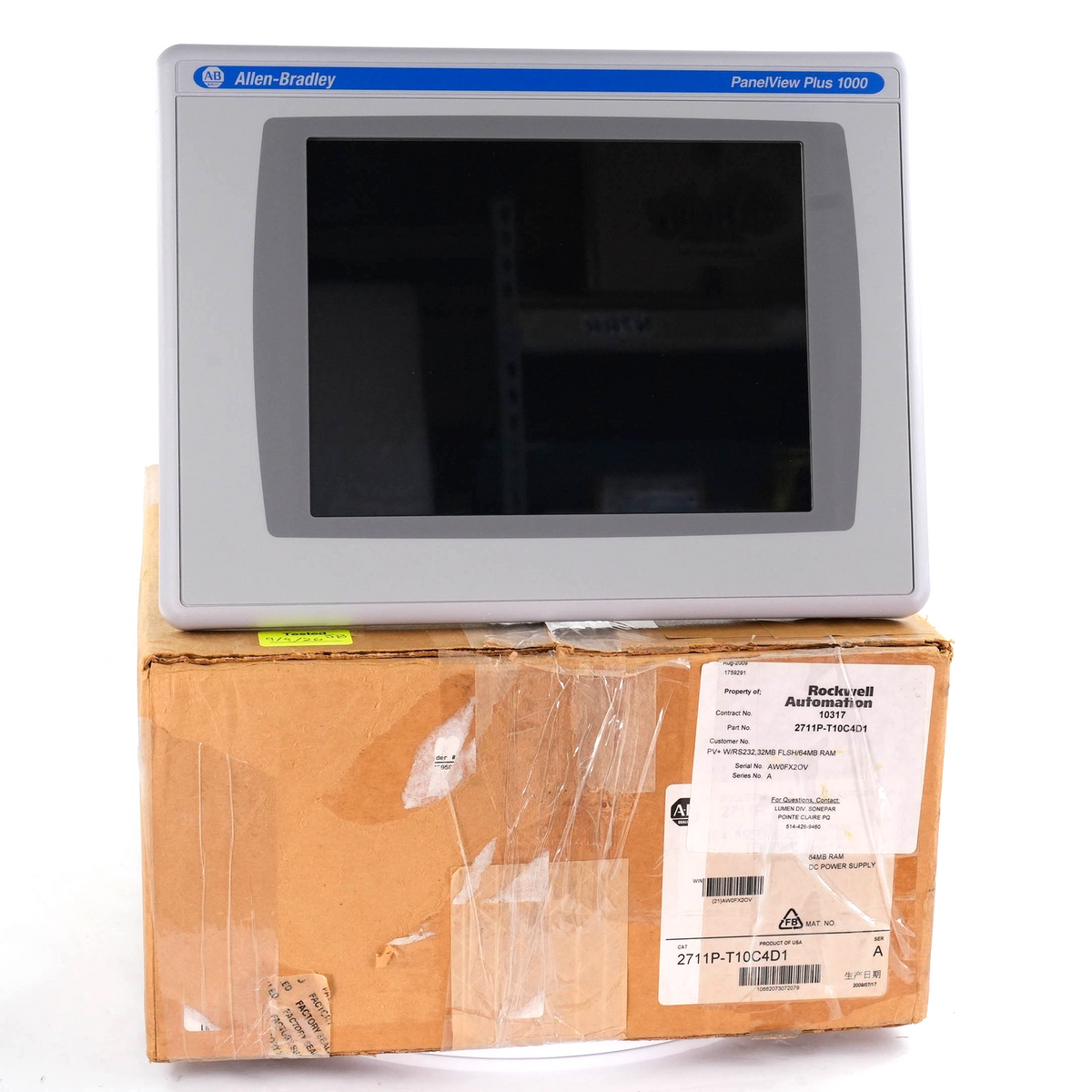 Allen Bradley 2711P-T10C4D1 PanelView Plus 1000 Color 24V 2711P-RDT10C - Open