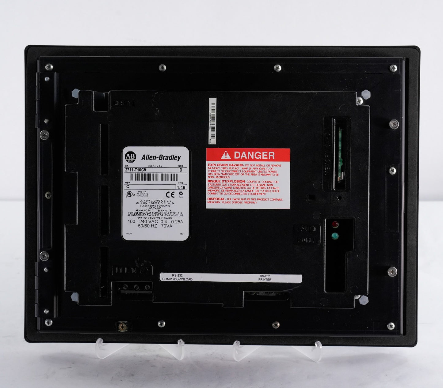 Allen Bradley 2711-T10C9 /D Rev C Panelview 1000 Color Touch Display - Refurb