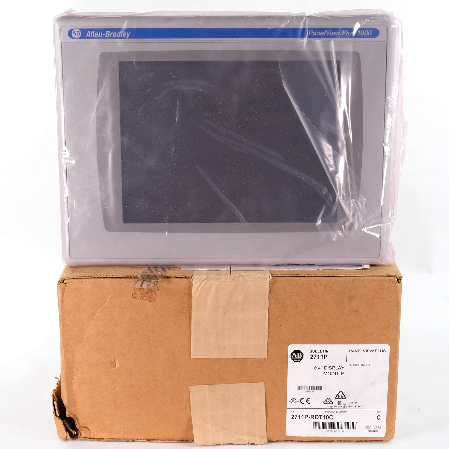 Allen Bradley 2711P-RDT10C Ser C PanelView Plus 1000 Color Display Module