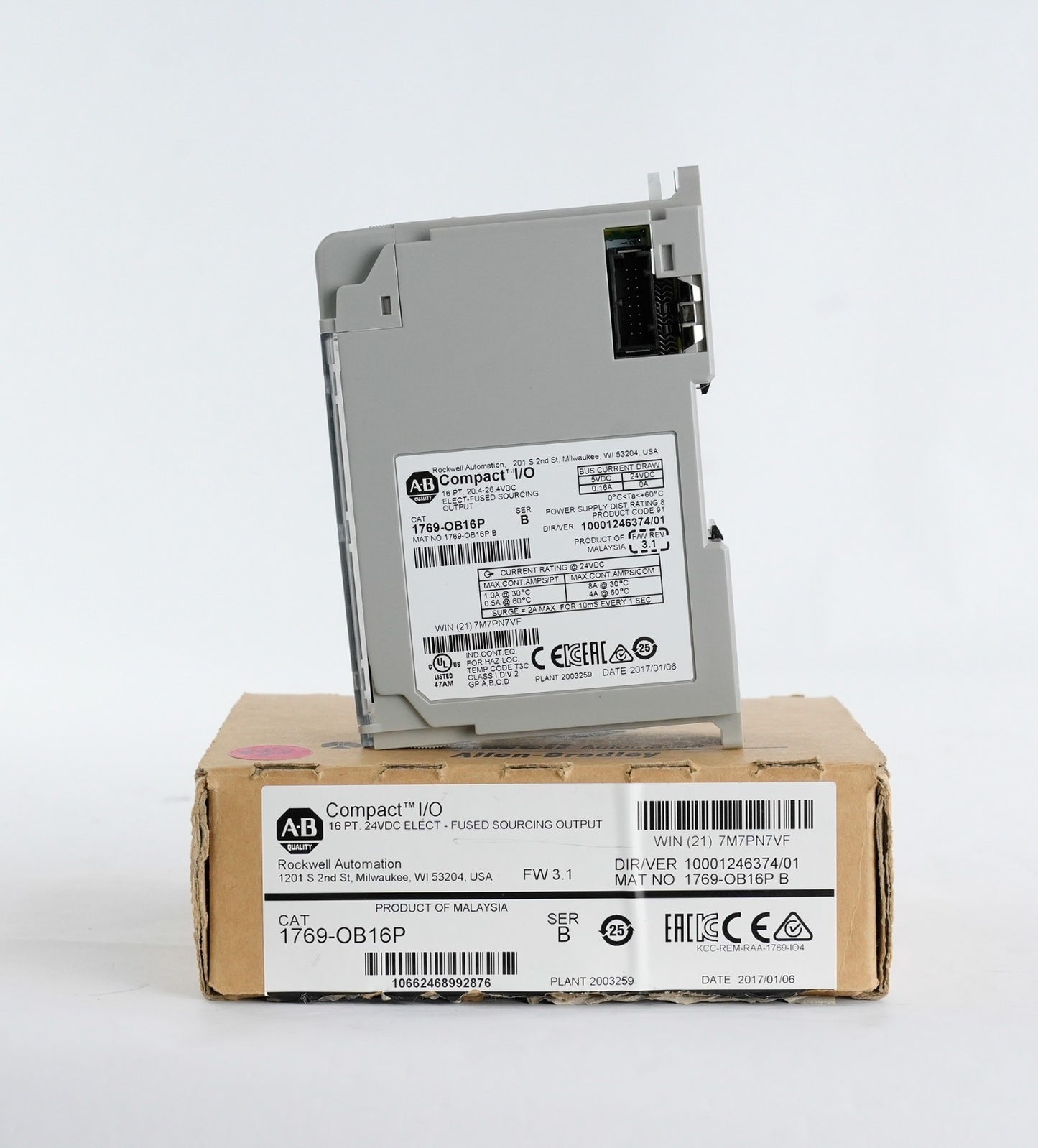 Allen Bradley 1769-OB16P /B Compact I/O Sourcing Output Module 16-Pt - Open Box