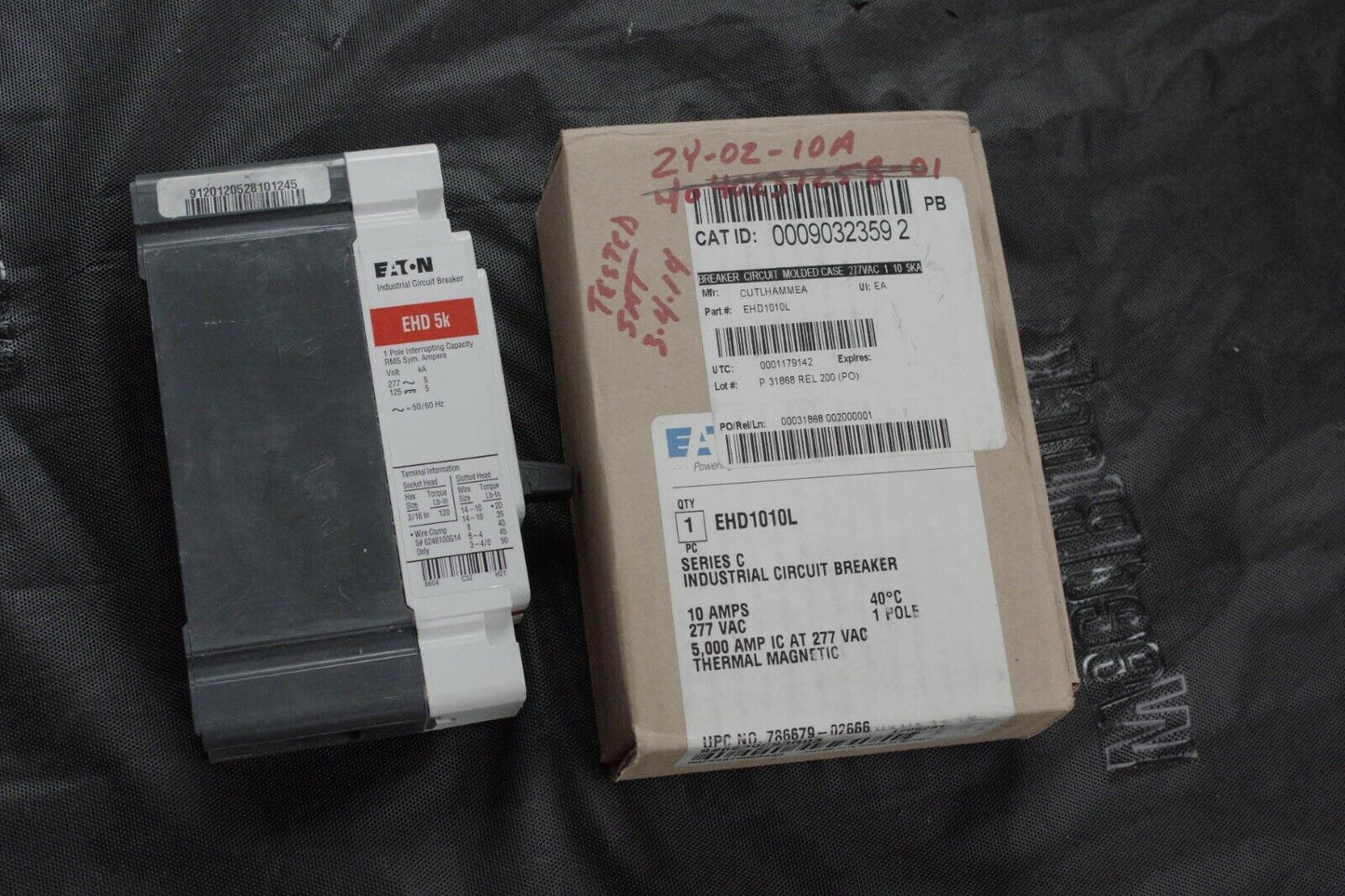 Eaton EHD1010L Molded Case Circut Breaker F-Frame 1 Pole 10 Amp Series C