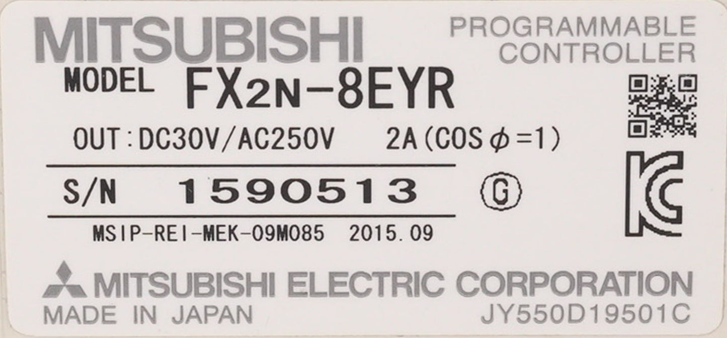 Mitsubishi Electric FX2N-8EYR Programmable Controller DC30V FX2N8EYR