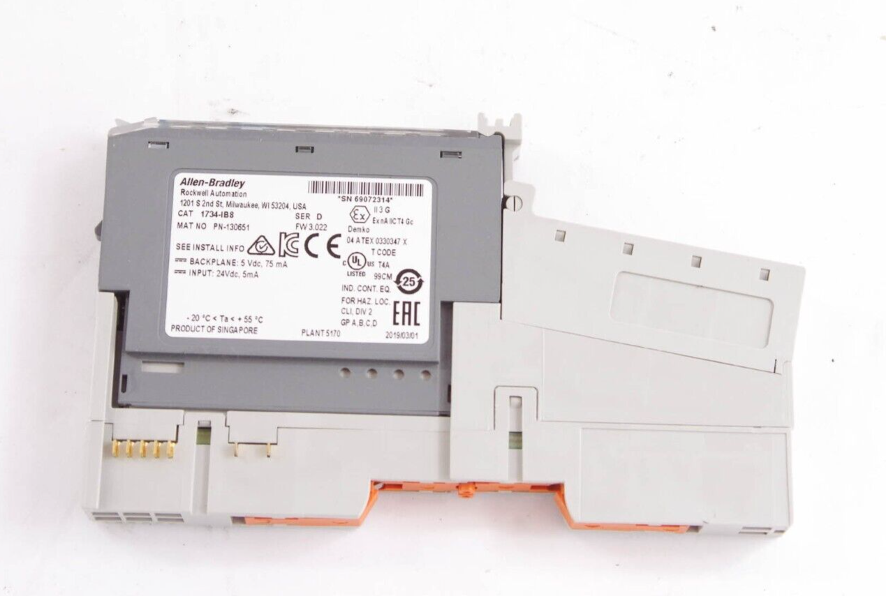 Allen Bradley 1734-IB8 / 1734-IB8 Ser D Point I/O Sink Input Module - With Base