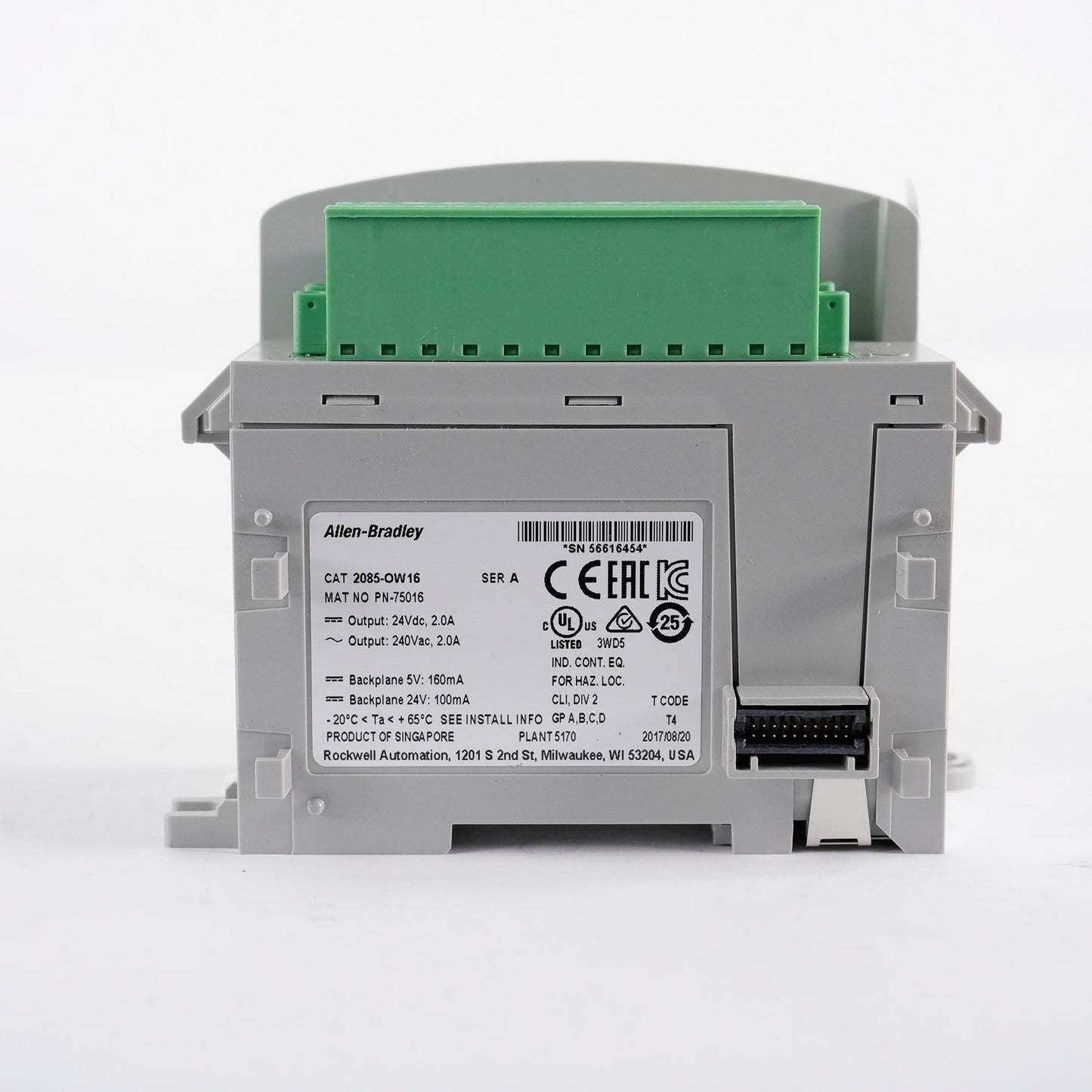 Allen Bradley 2085-OW16 /A Micro 800 16-Pt Output Module 2085OW16 - Open Box