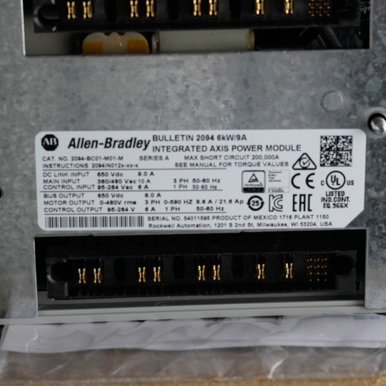 Allen Bradley 2094-BC01-M01-M /A Kinetix 6200/6500 Integrated Module - Open Box