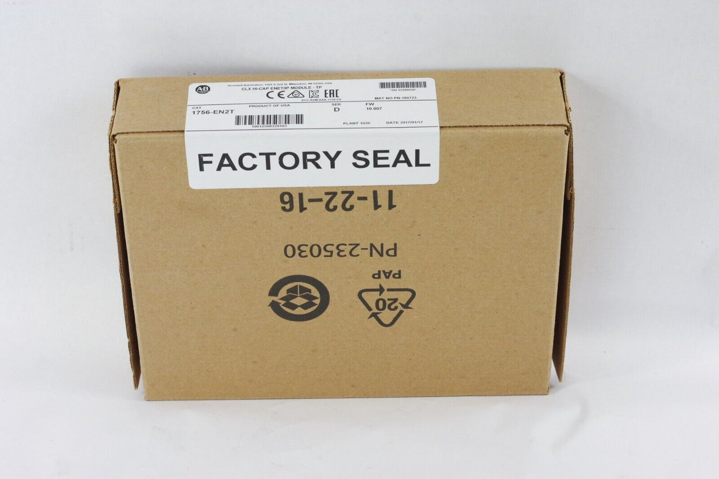 Allen Bradley 1756-EN2T /D Communication Module SER D - New Sealed Surplus