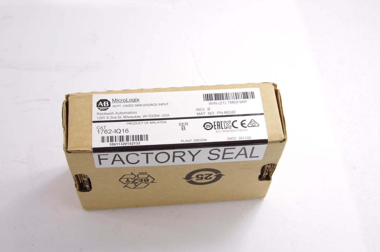 Allen Bradley 1762-IQ16 / 1762IQ16 Ser B MicroLogix 16 Pt SINK/SOURCE INPUT