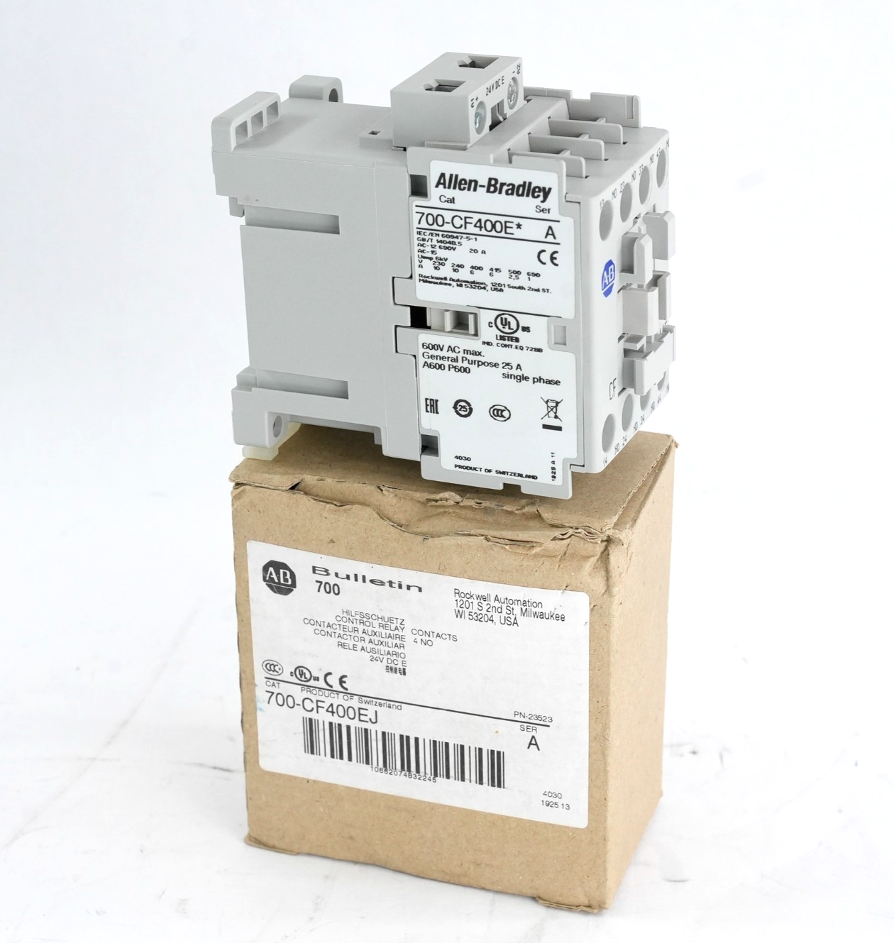 Allen Bradley 700-CF400EJ /A Bulletin 700 Relay 700-CF400E* - Open Box
