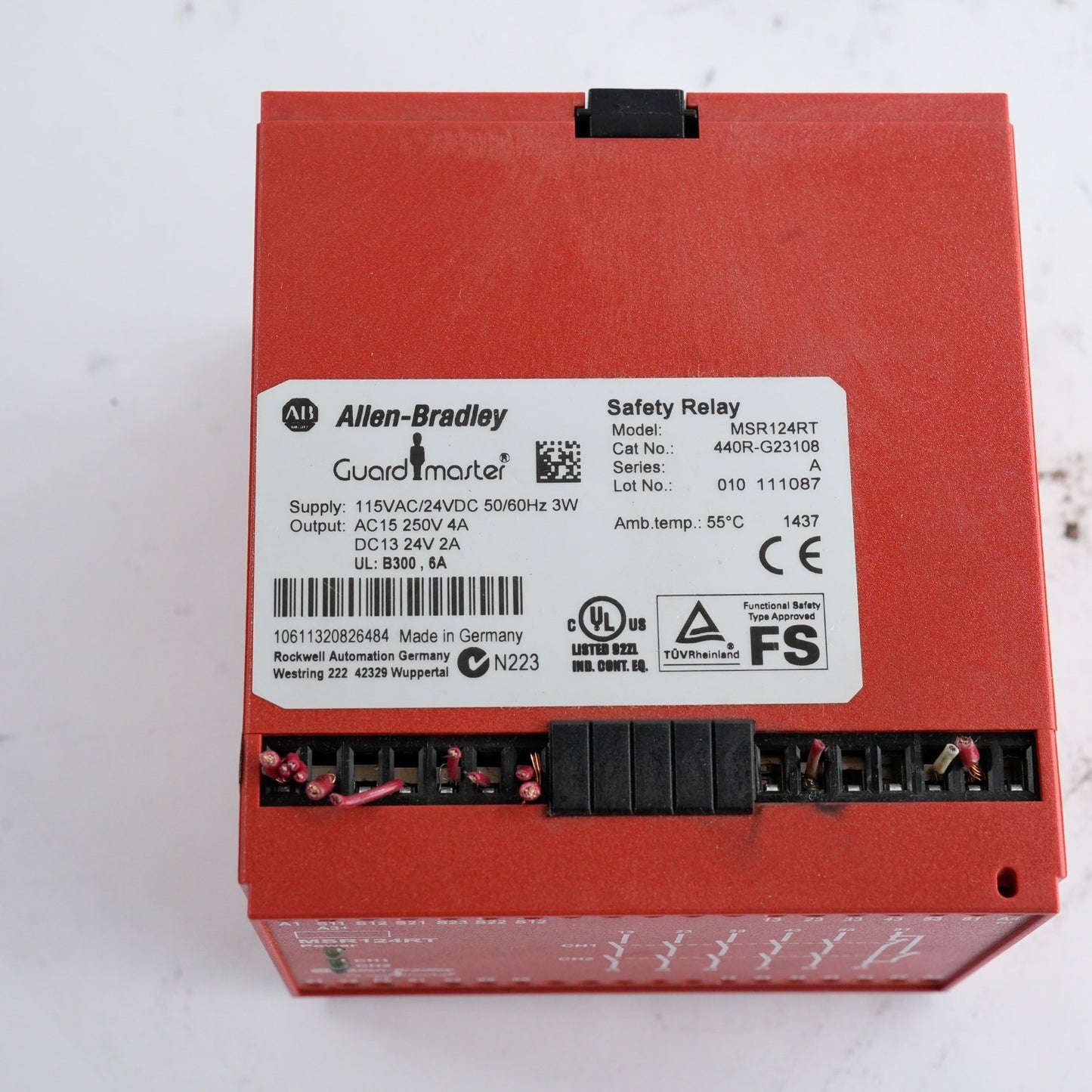 Allen Bradley 440R-G23108 Guardmaster Safety Relay MSR124RT