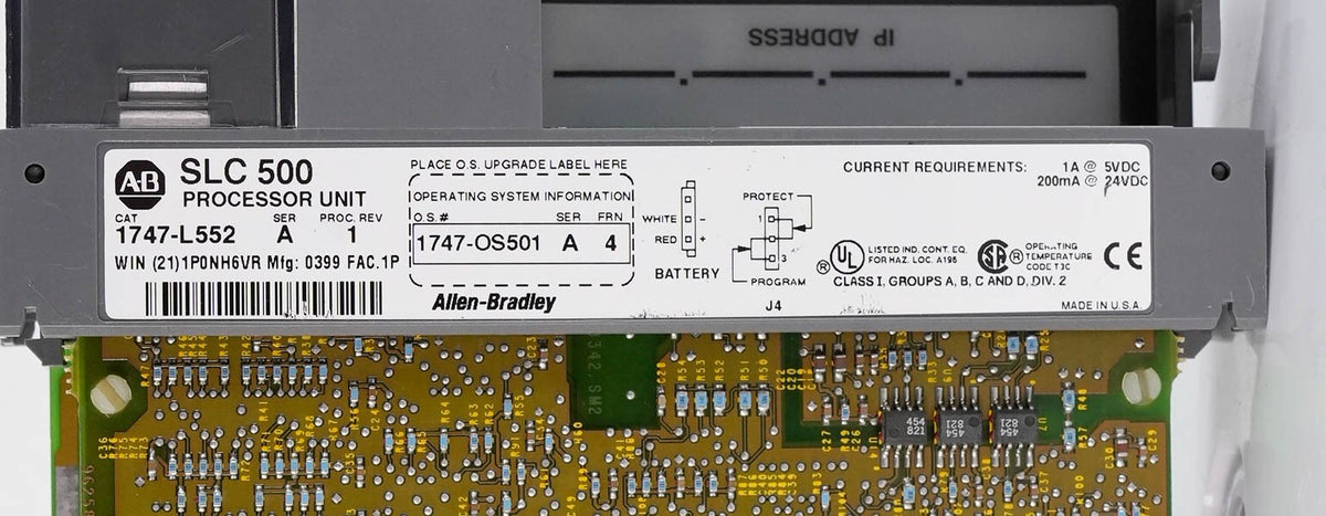 Allen Bradley 1747-L552 SLC 5/05 CPU Processor 32K Memory Series A - Refurbished