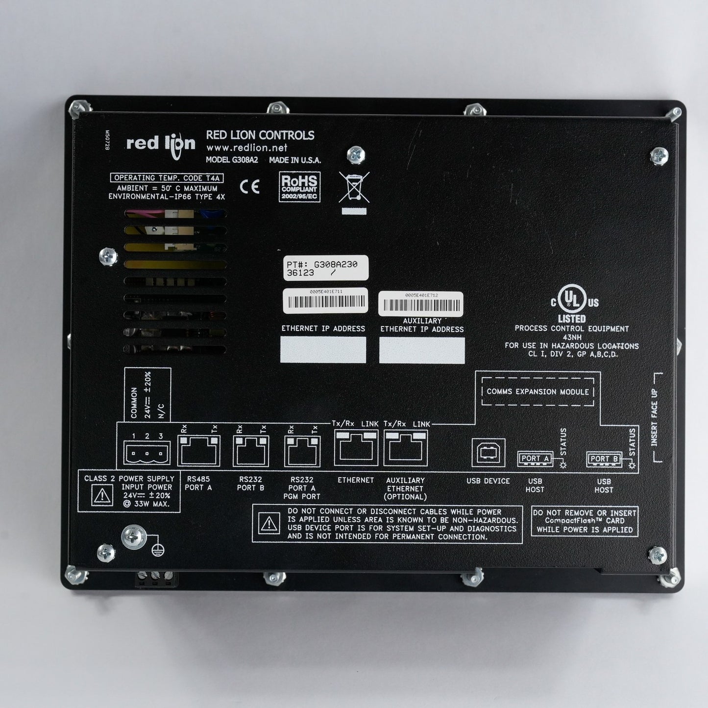 Red Lion Controls G308A230 Operator Interface Terminal Panel G308A / G308A210