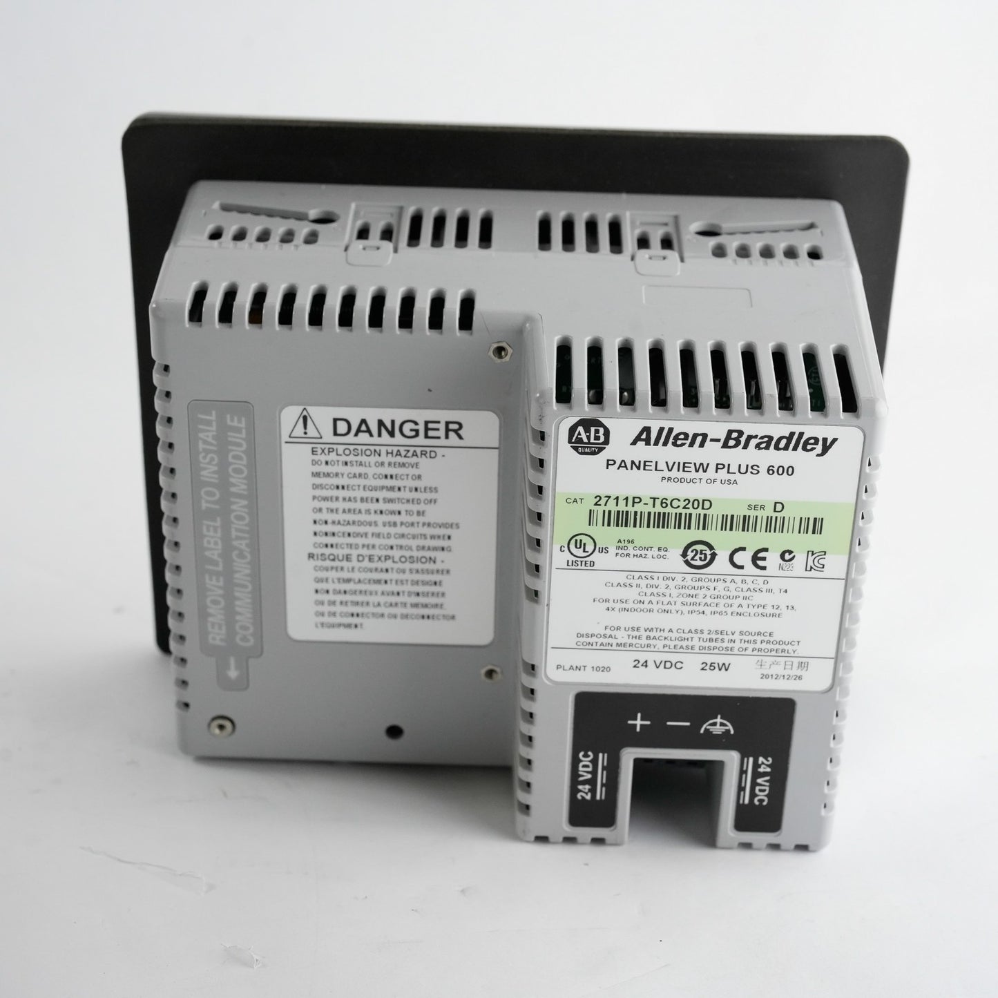Allen Bradley 2711P-T6C20D Ser D Panelview Plus 600 Operator Interface Terminal