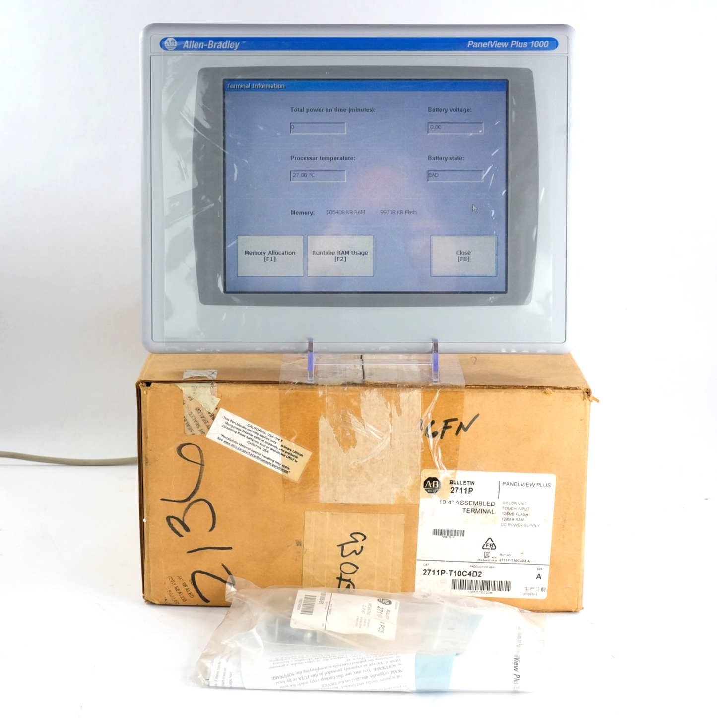Allen Bradley 2711P-T10C4D2 PanelView Plus 1000 + RP2/G + RDT10C/B - Open Box