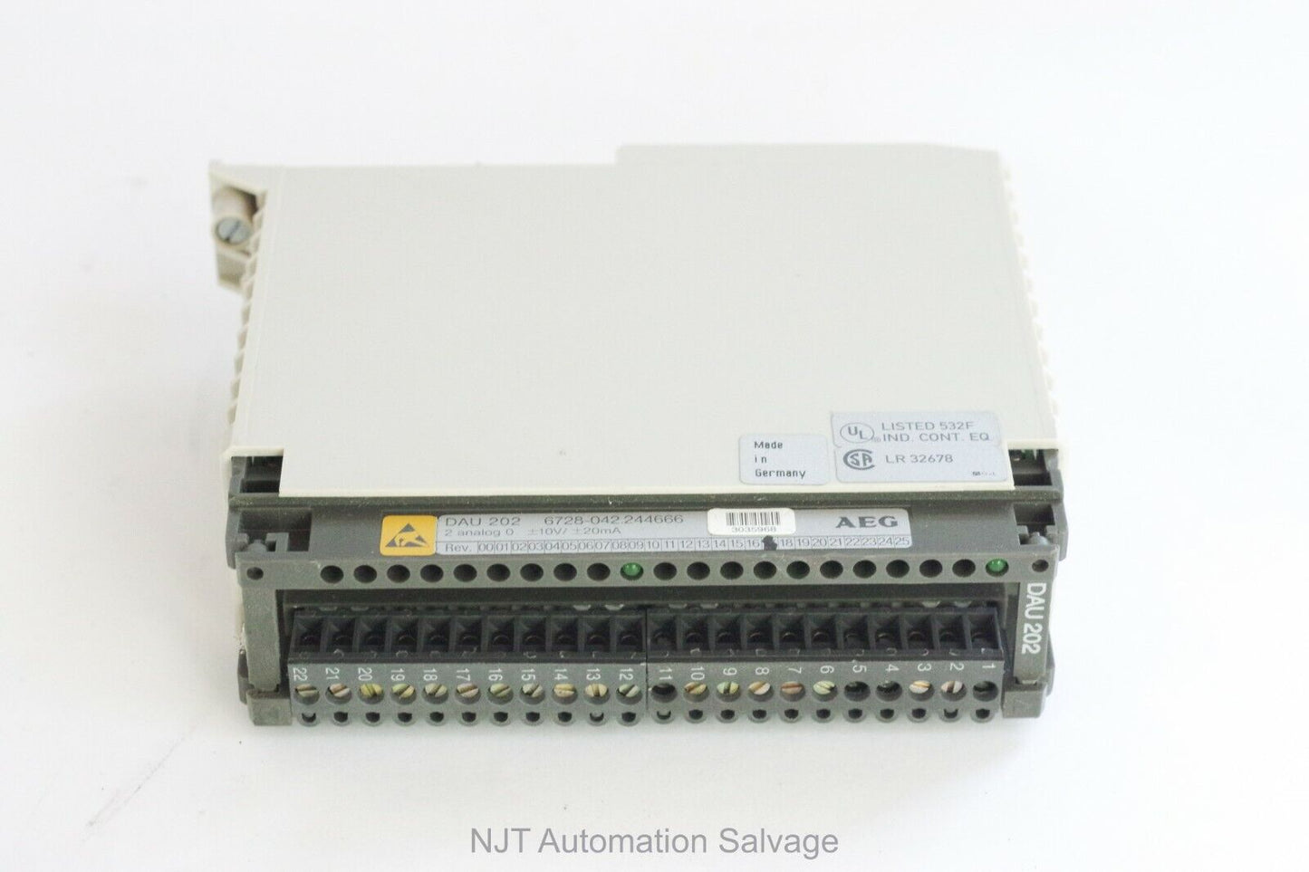 AEG DAU 202 6728-042.244666 Rev. 17 Analog Output Module