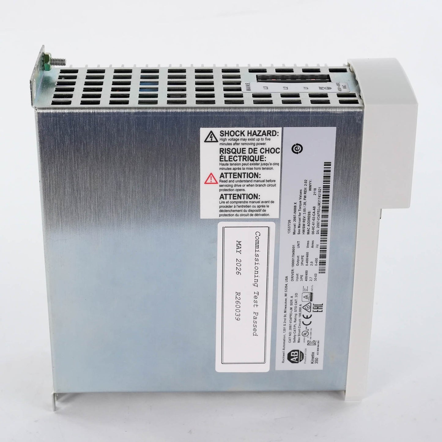 Allen Bradley 2097-V34PR3-LM Ser A Kinetix 350 Servo Drive 480V 2A 2097V34PR3LM
