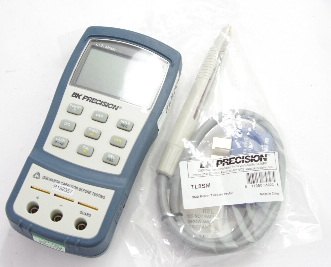 BK Precision 878B Dual-Display LCR Meter 40,000 Count + TL8SM Tweezer Probe