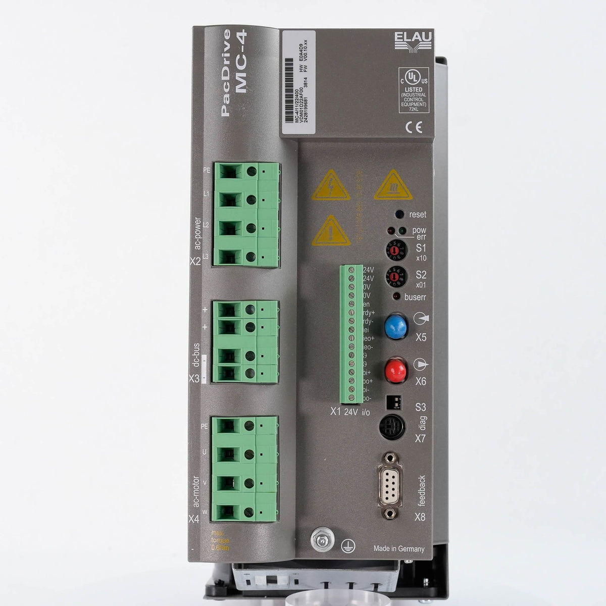Schneider Electric MC-4/11/22/400 VDM01D22AF00 PacDrive E0A4D9 FW V00.10.xx Open