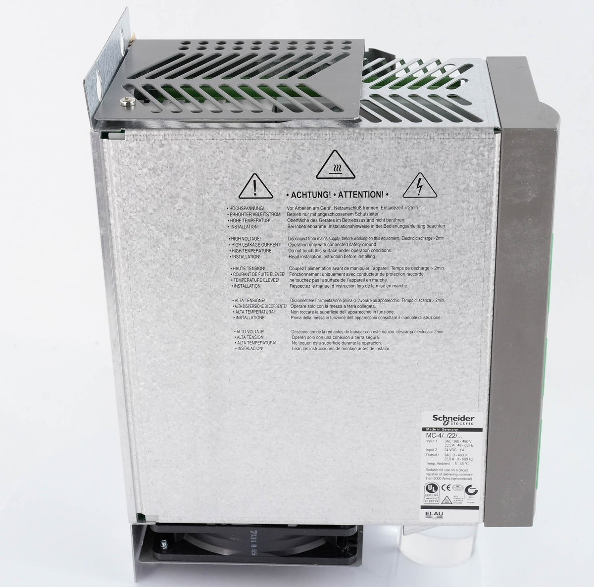 Schneider Electric MC-4/11/22/400 VDM01D22AF00 PacDrive E0A4D9 FW V00.10.xx Open