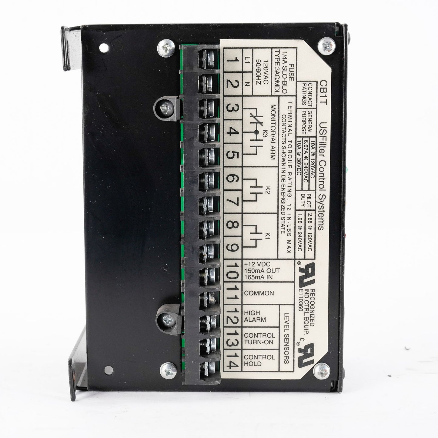 US Filter Control Systems 601280-01 CB1T Controller Pump Control Plus 120VAC